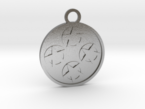 Four of Pentacles in Natural Silver