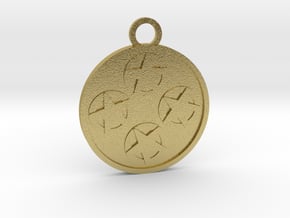 Four of Pentacles in Natural Brass