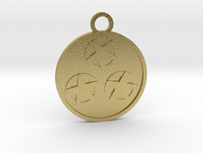Three of Pentacles in Natural Brass