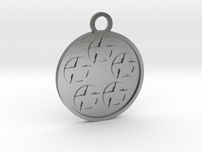Five of Pentacles in Natural Silver