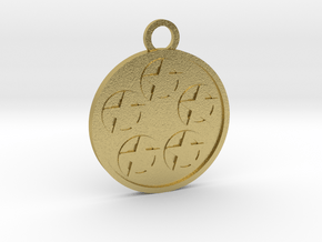 Five of Pentacles in Natural Brass