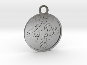 Eight of Pentacles in Natural Silver