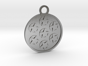 Seven of Pentacles in Natural Silver