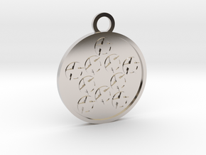 Ten of Pentacles in Rhodium Plated Brass
