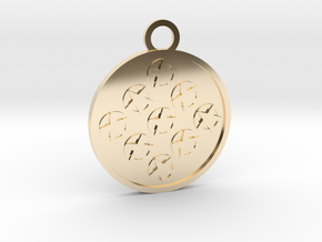 Nine of Pentacles in 14k Gold Plated Brass