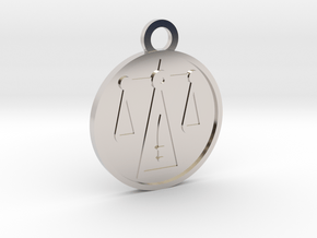 Justice in Rhodium Plated Brass