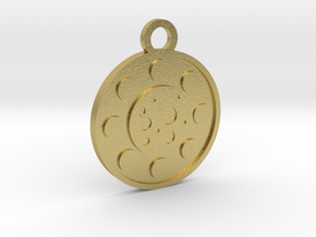 The Moon in Natural Brass