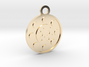 The Moon in 14k Gold Plated Brass