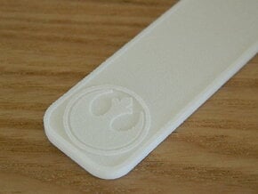 Key Fob - Imperial/Rebel Symbols in White Natural Versatile Plastic
