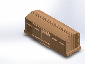 USMRR ARMORED BOXCAR in White Natural Versatile Plastic