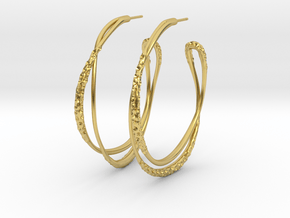 Cosplay Looped Hoop Earrings in Polished Brass