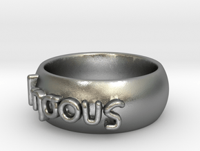 Iesous Greek Ring Size 9 1/2 in Natural Silver