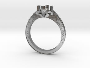 Cut Out Ring With Designs in Natural Silver