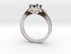 Cut Out Ring With Designs in Platinum