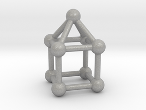 0742 J08 Elongated Square Pyramid V&E (a=1cm) #3 in Aluminum