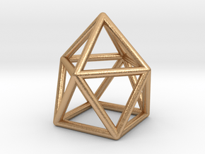 0746 J10 Gyroelongated Square Pyramid (a=1cm) #1 in Natural Bronze