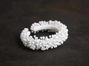 Snow Blossom Bracelet in White Natural Versatile Plastic
