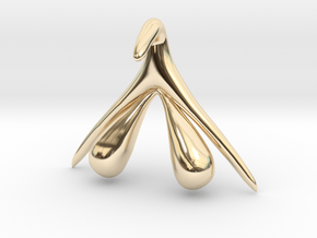Anatomy of the Clitoris in 14k Gold Plated Brass