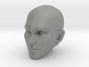 Female Head Bald 2 in Gray PA12
