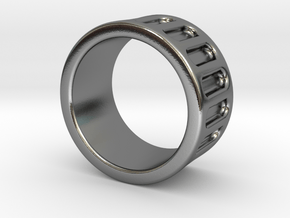 Groove Ring Band 10mm in Polished Silver: 6 / 51.5