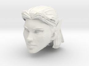 Elf Head Female 2 in White Natural Versatile Plastic