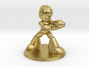 Megaman 1/60 miniature for games and rpg scifi in Natural Brass