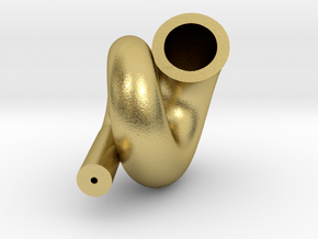 Horn | Pendant in Natural Brass