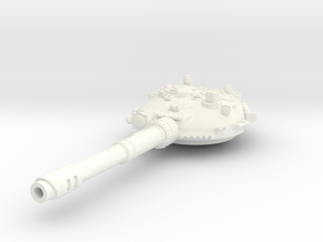 28mm T-72 style turret coax stubber in White Processed Versatile Plastic