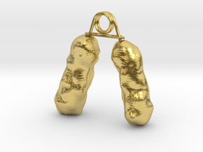 mini hand exerciser in Polished Brass
