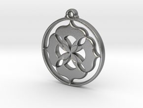 Lotus Pendant II in Natural Silver