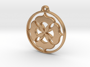 Lotus Pendant II in Natural Bronze