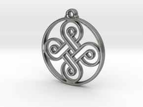 Four Leaf Clover Pendant in Natural Silver