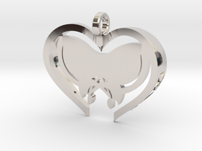 Custom Butterfly Heart in Platinum