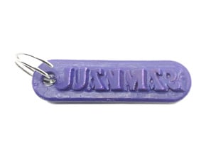 JUANMARI Personalized keychain embossed letters in White Natural Versatile Plastic