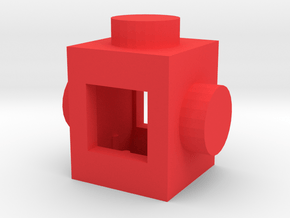 Custom LEGO-inspired brick 1x1 in Red Processed Versatile Plastic