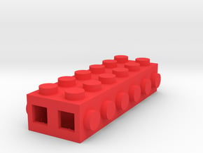 Custom LEGO-inspired brick 6x2 in Red Processed Versatile Plastic