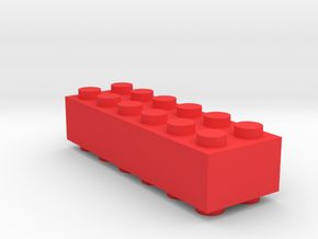 Custom LEGO-Inspired brick 6x2 in Red Processed Versatile Plastic