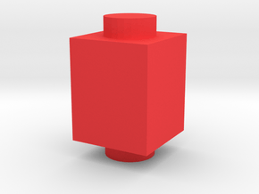 Custom brick 1x1 for LEGO in Red Processed Versatile Plastic