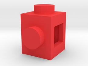 Custom LEGO-inspired brick 1x1 in Red Processed Versatile Plastic