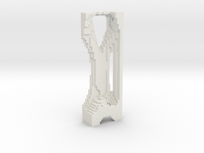 M069_Pixle Tower in White Natural Versatile Plastic