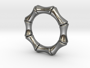 bamboo 5mm Ring in Polished Silver