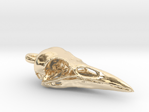 Crow Pendant in 14K Yellow Gold