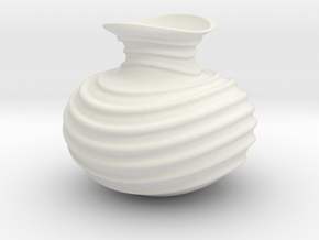 Vase-11 in White Natural Versatile Plastic