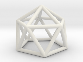 0749 J11 Gyroelongated Pentagonal Pyramid #1 in White Natural Versatile Plastic