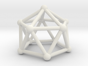 0750 J11 Gyroelongated Pentagonal Pyramid #2 in White Natural Versatile Plastic