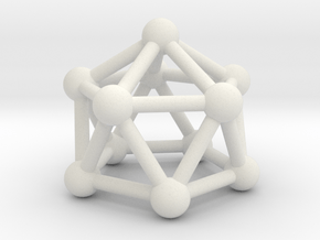 0751 J11 Gyroelongated Pentagonal Pyramid #3 in White Natural Versatile Plastic