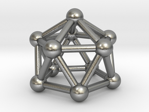 0751 J11 Gyroelongated Pentagonal Pyramid #3 in Natural Silver