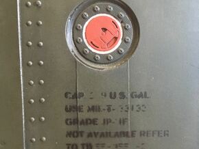 UH-1 Vario Fuel Cap 1/6 in Tan Fine Detail Plastic