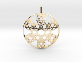 Etheric Reflector (Domed) in 14K Yellow Gold
