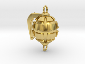 Bakugo's Grenade Gauntlets Charm in Polished Brass